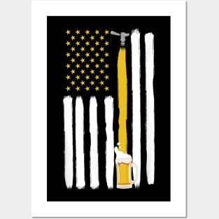 American Flag Craft Beer Brewery Oktoberfest Party Posters and Art